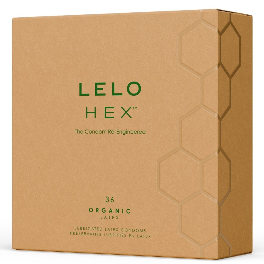 Preservativi Organici con L-Arginina Lelo Hex — 36 Unità