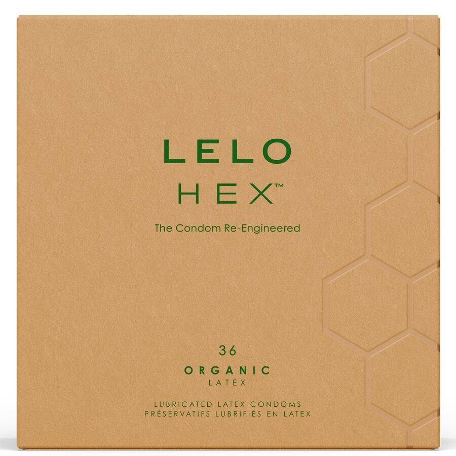 Preservativi Organici con L-Arginina Lelo Hex — 36 Unità