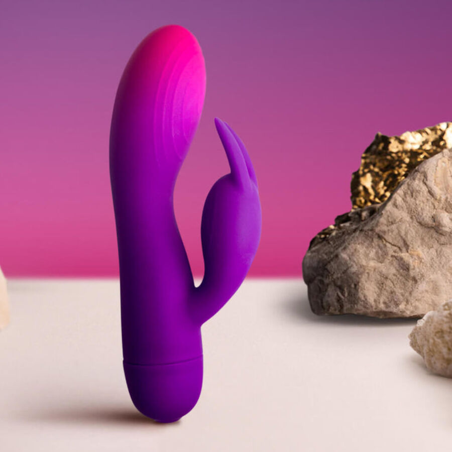 Vibratore Rabbit Rocks-Off Glo-Girl — Doppio Motore, Viola