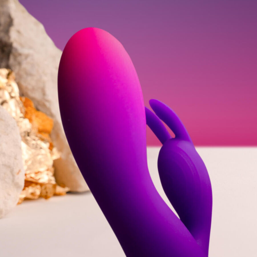 Vibratore Rabbit Rocks-Off Glo-Girl — Doppio Motore, Viola