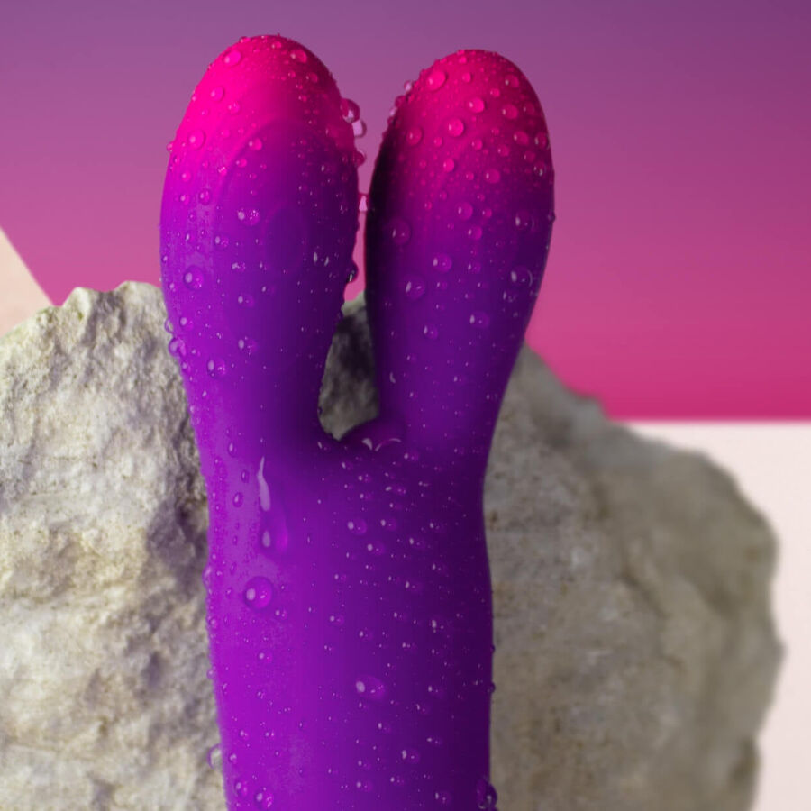 Vibratore Rabbit Flessibile Rocks-Off Glo-Girl Bunny — Viola
