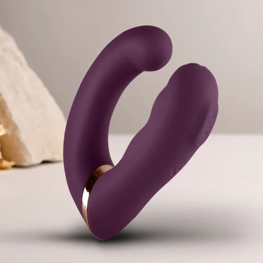 Vibratore Rabbit Rocks-Off Gemini — Punto G e Clitoride, Viola