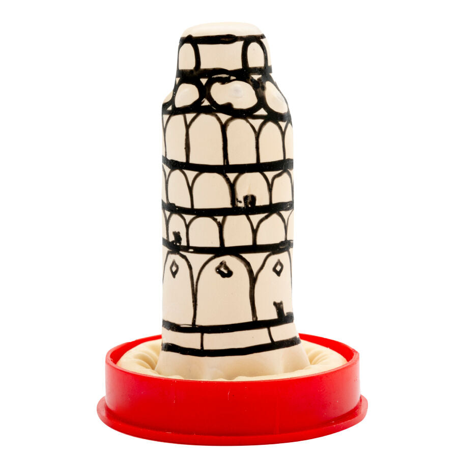 Preservativi Dipinti a Mano Condomerie Torre di Pisa — Artigianali