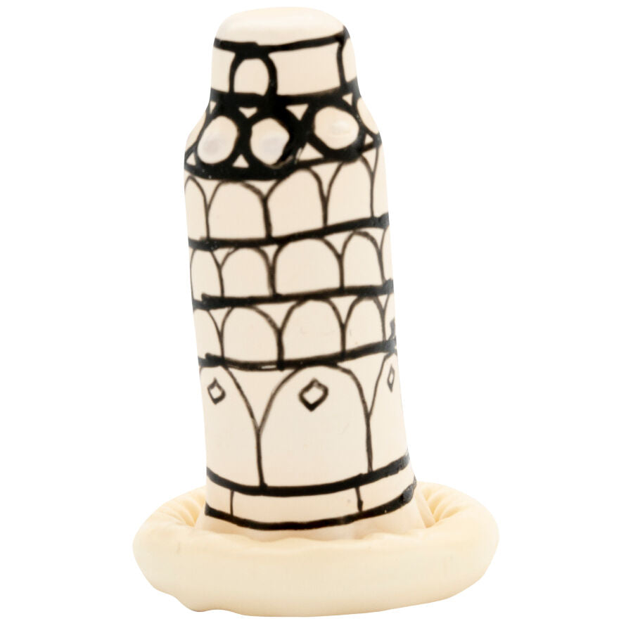 Preservativi Dipinti a Mano Condomerie Torre di Pisa — Artigianali