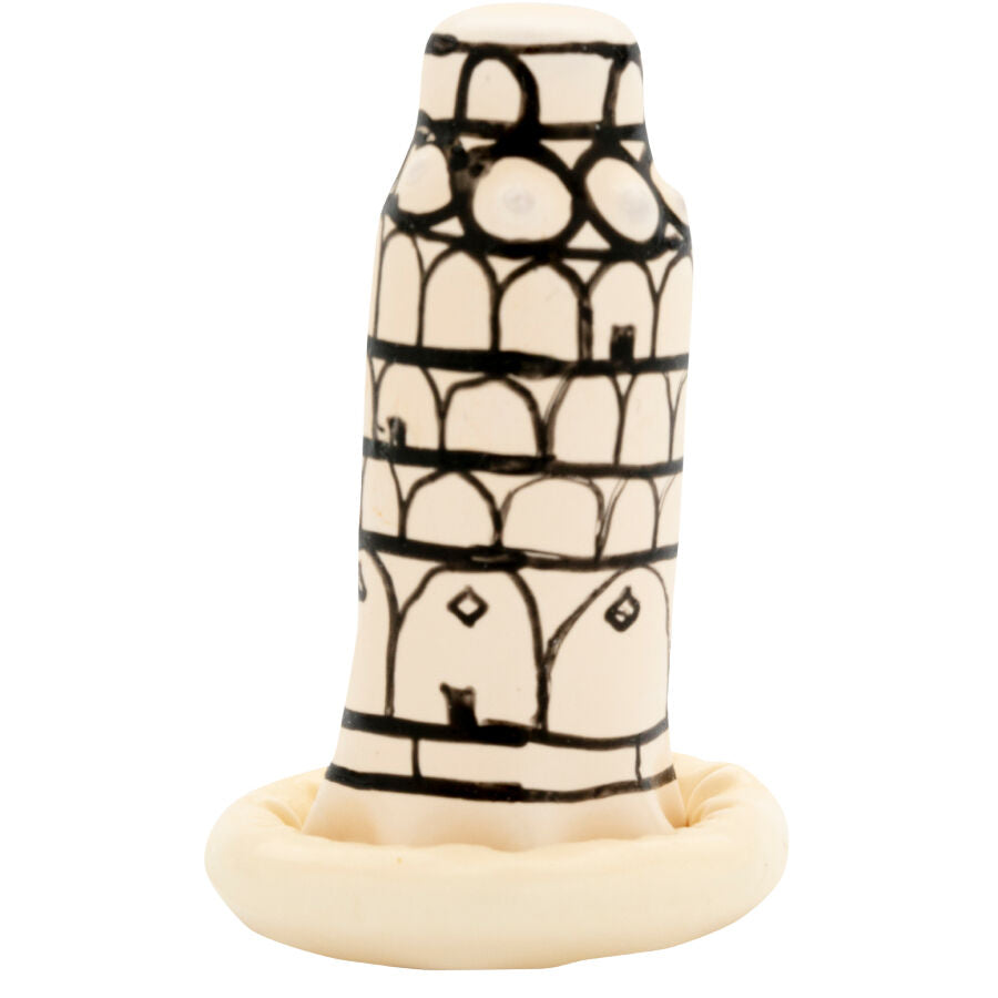 Preservativi Dipinti a Mano Condomerie Torre di Pisa — Artigianali