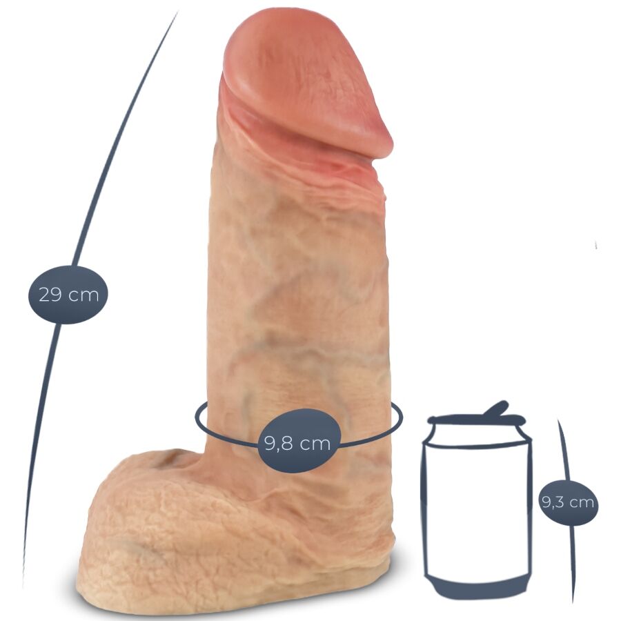 Fallo Realistico SILEXD Modello 1 Xtreme — Silicone Naturale 28 cm