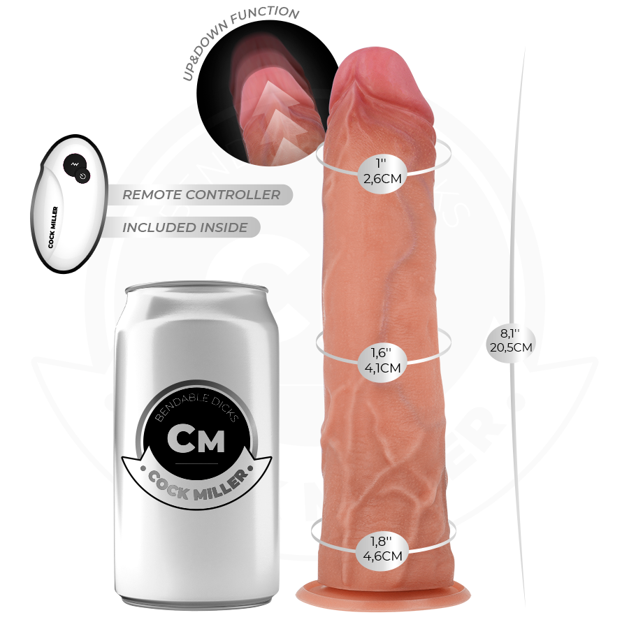 Dildo Realistico con Spinta Cock Miller — Ventosa, 20,5 cm