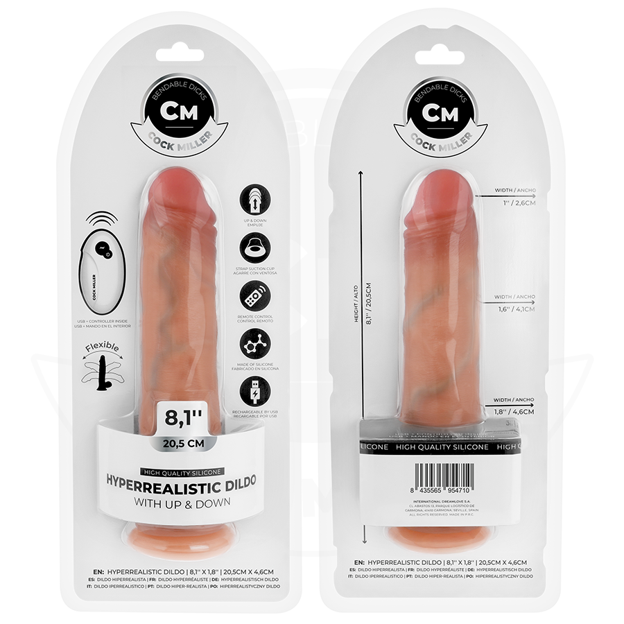 Dildo Realistico con Spinta Cock Miller — Ventosa, 20,5 cm