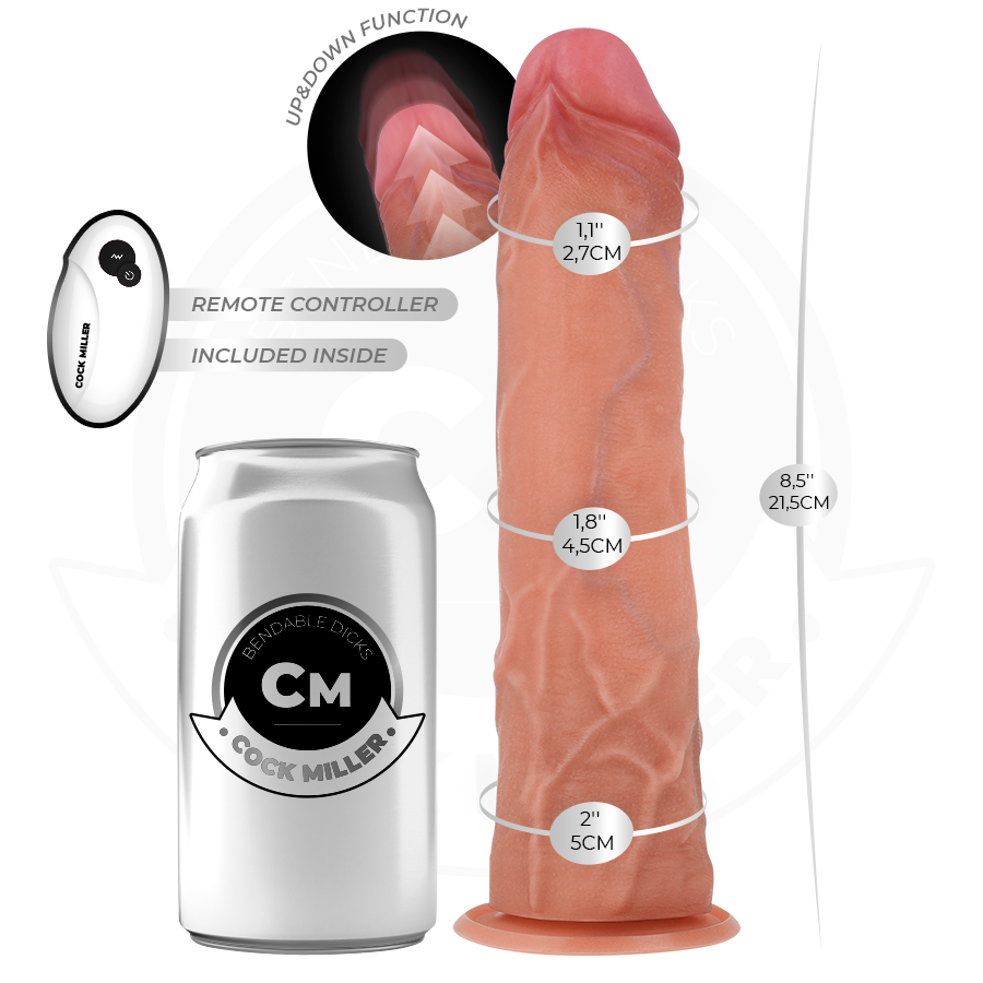 Dildo Realistico Vibrante con Spinta Cock Miller — 21,5 cm