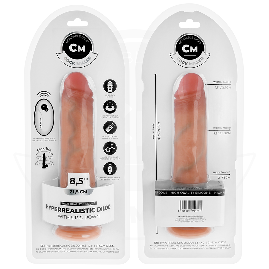Dildo Realistico Vibrante con Spinta Cock Miller — 21,5 cm