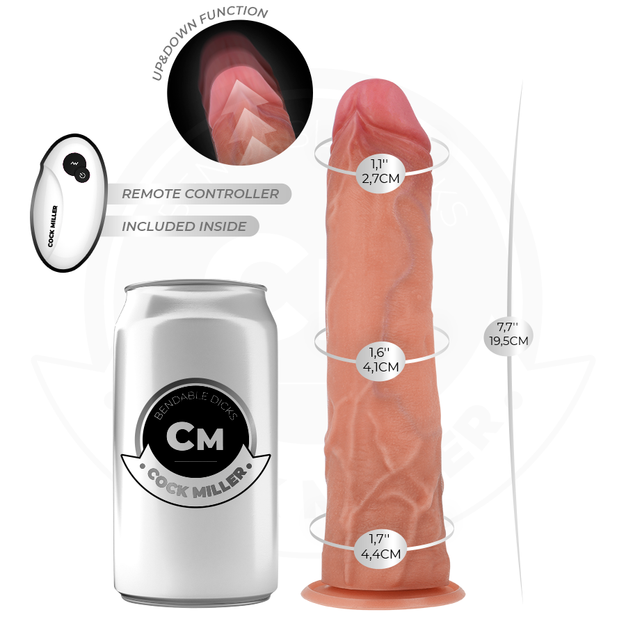 Dildo Realistico Vibrante con Spinta Cock Miller — 19,5 cm