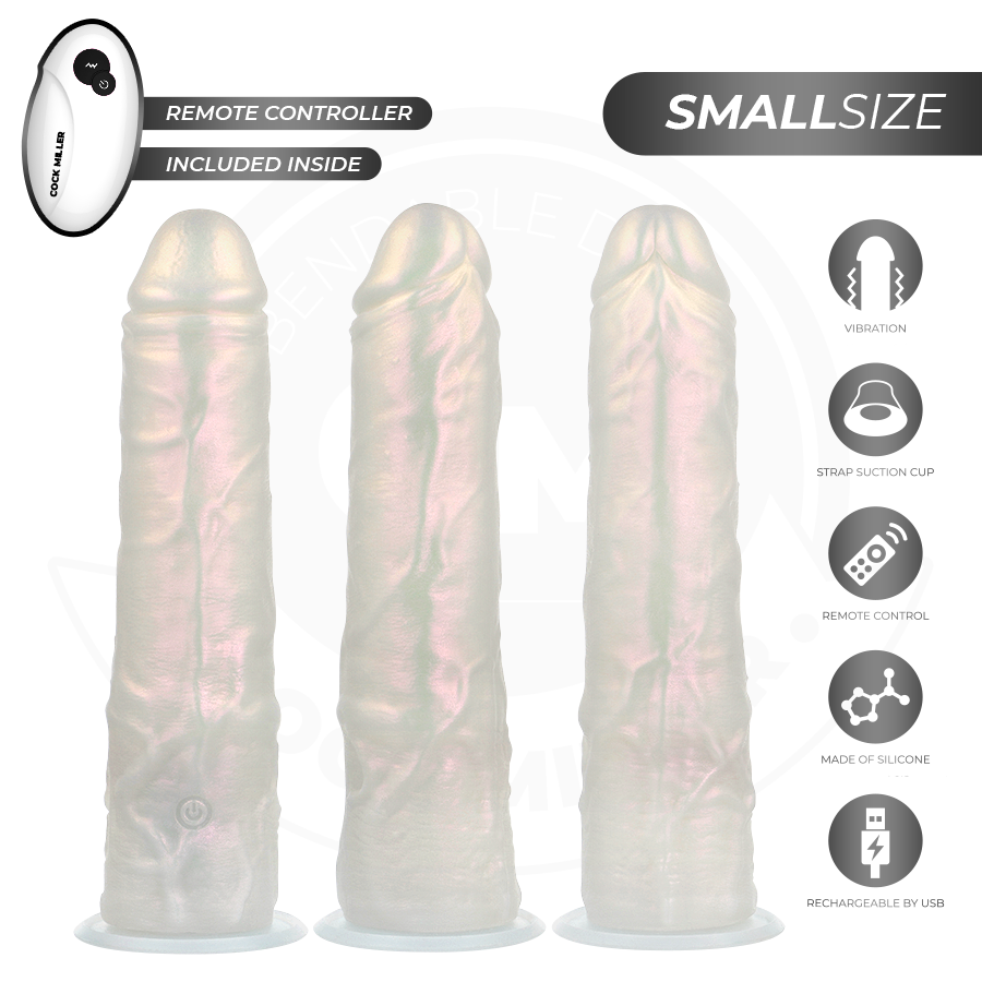 Dildo Realistico Vibrante con Luci Cock Miller — 19,5 cm