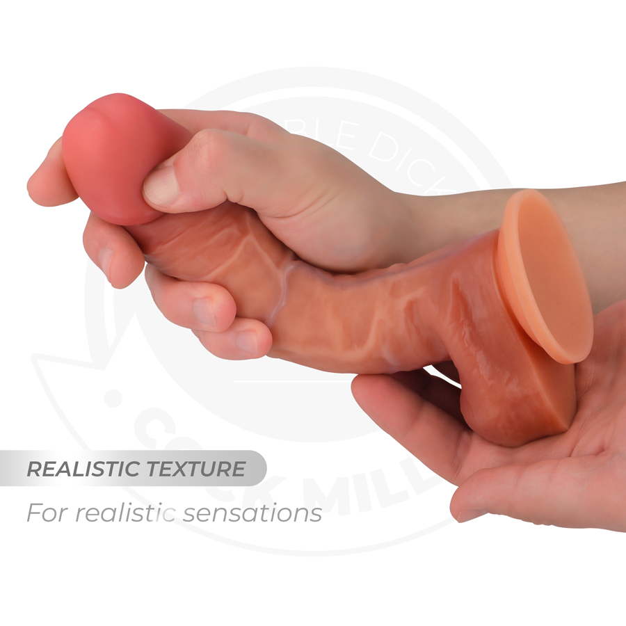 Dildo Realistico Flessibile Cock Miller — Ventosa, 19,3 cm