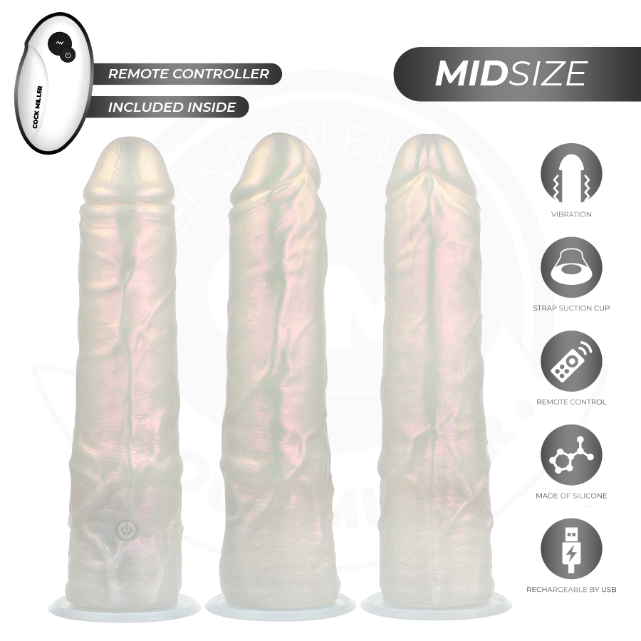 Dildo Realistico Vibrante con Luce Cock Miller — 20,5 cm