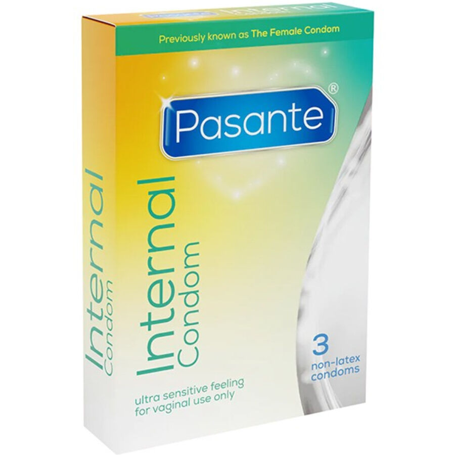 Preservativo Interno Femminile Pasante Internal — Senza Lattice, 3 pz