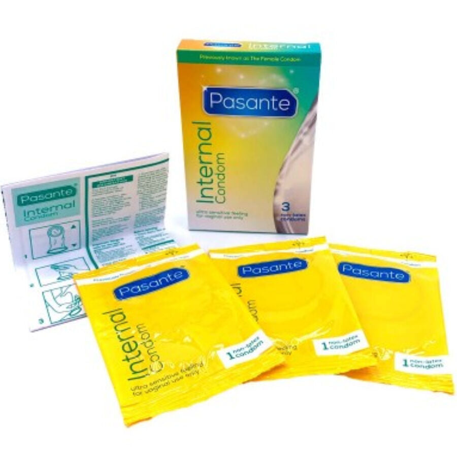Preservativo Interno Femminile Pasante Internal — Senza Lattice, 3 pz