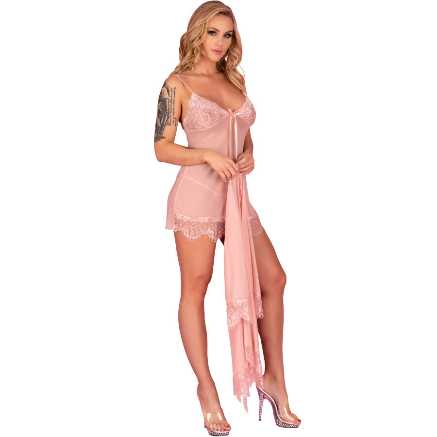 Babydoll con Perizoma Livco Corsetti Hyeona 1710 — Rosa, XL