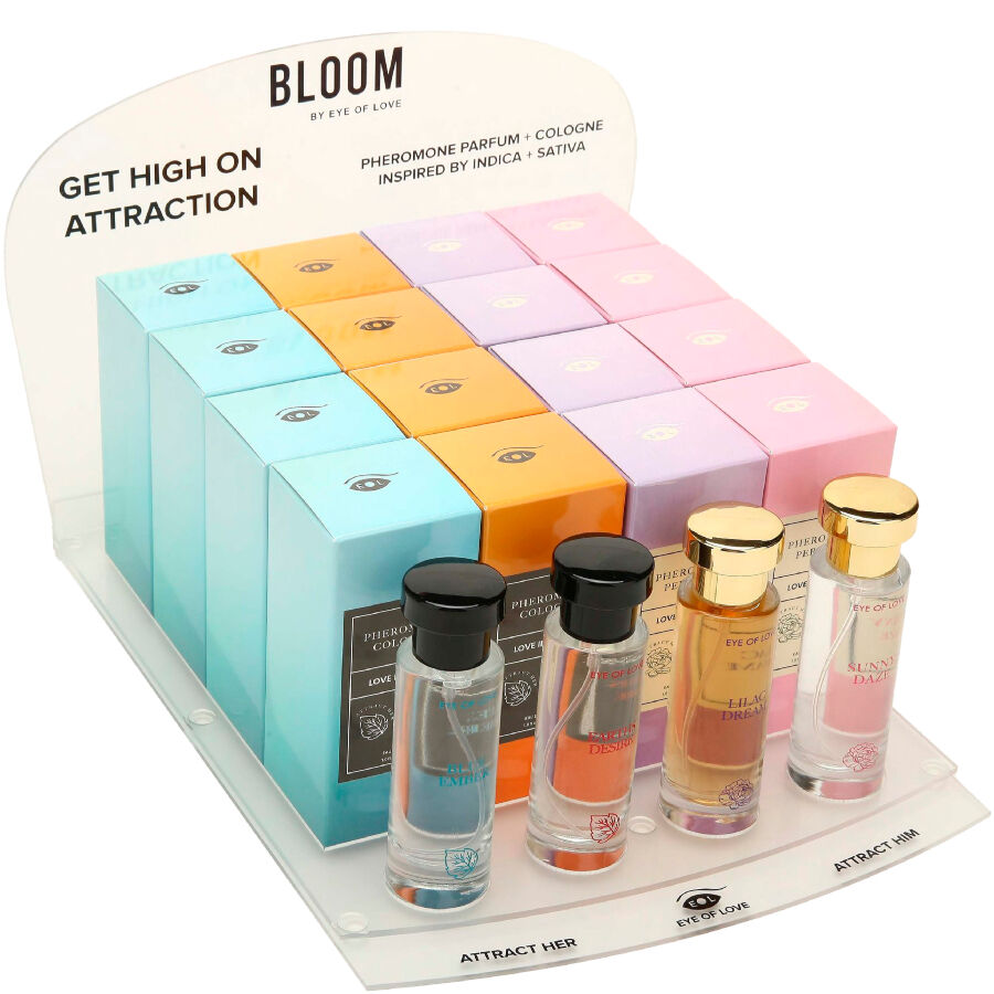Espositore Profumi con Feromoni Eye of Love Bloom — 4x4, 30 ml