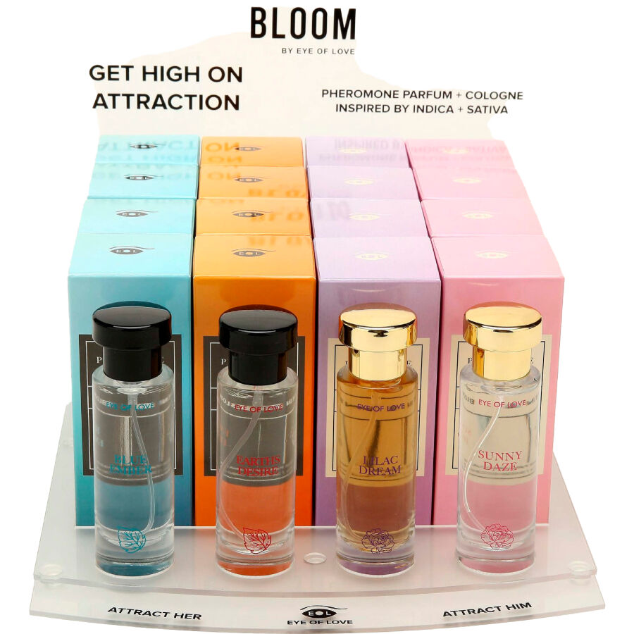 Profumo con Feromoni Eye of Love Bloom — Espositore 4 x 10 ml