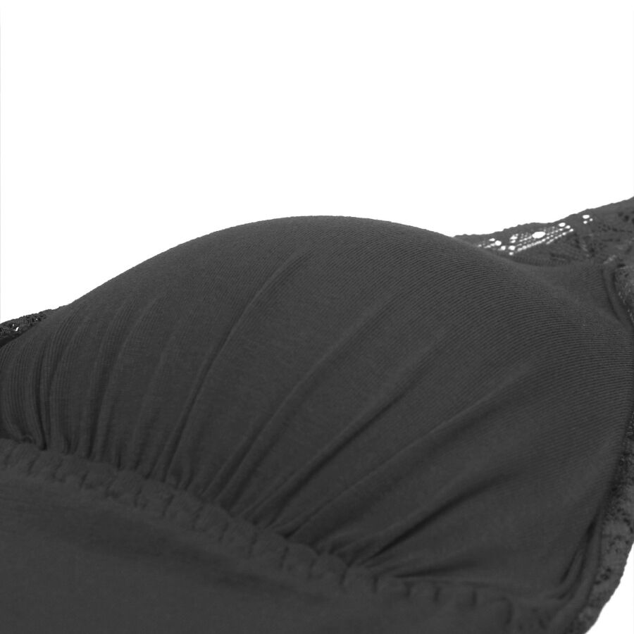 Lingerie Sexy Subblime Orsacchiotto Pizzo Floreale — S/M Nero