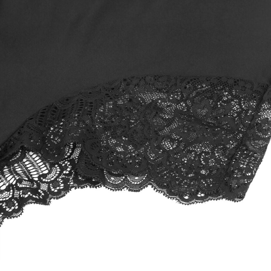 Lingerie Sexy Subblime Orsacchiotto Pizzo Floreale — S/M Nero