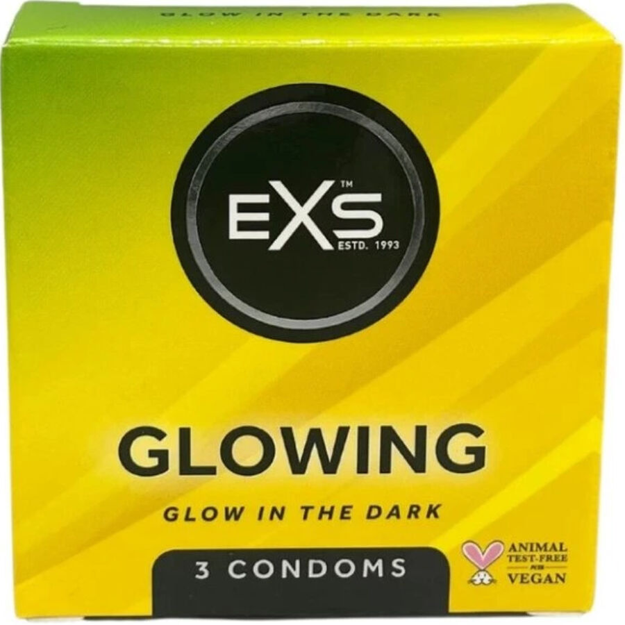 Preservativi Fluorescenti EXS Condoms Glow in the Dark — 3 Pezzi
