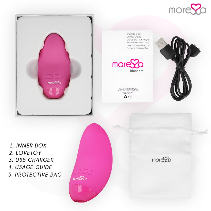 Vibratore Clitoride Moressa Blossom — 6 Modalità, Rosa