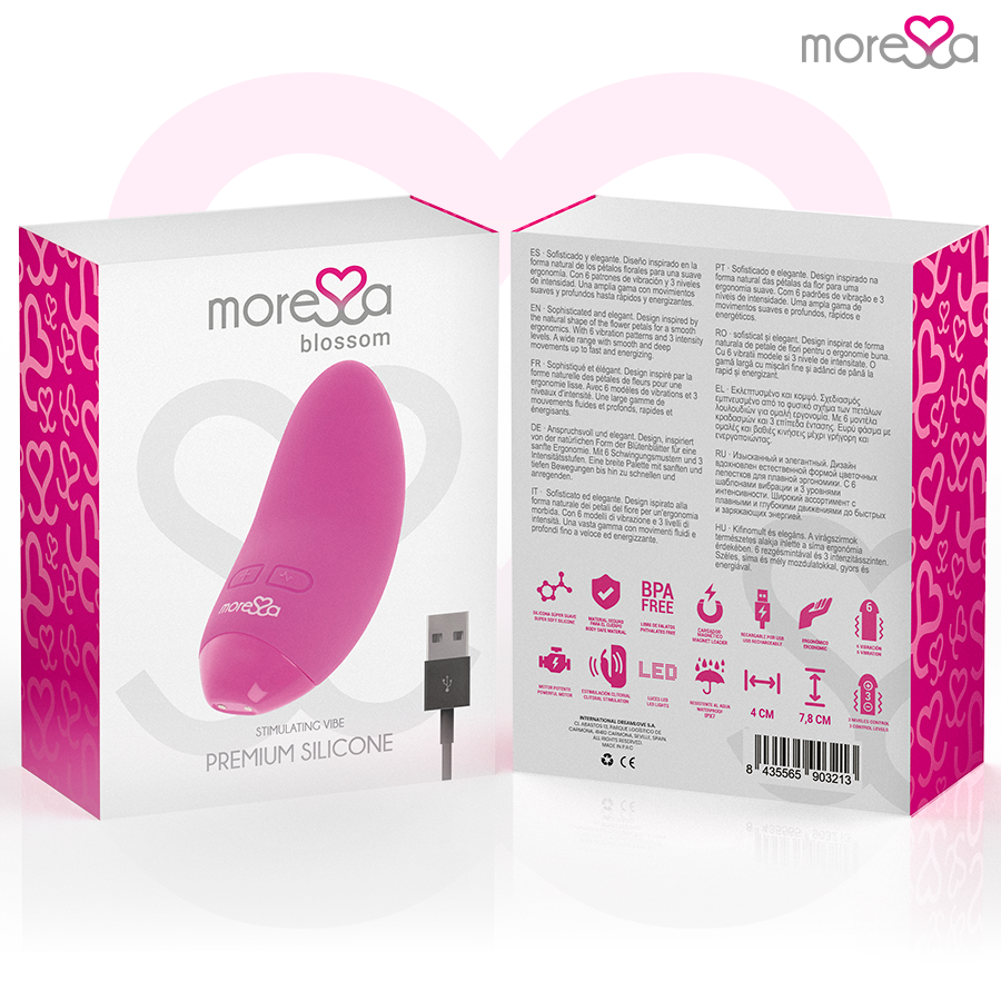 Vibratore Clitoride Moressa Blossom — 6 Modalità, Rosa