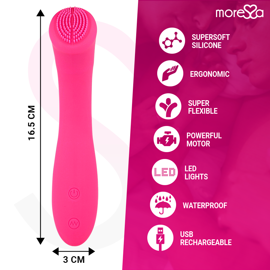 Vibratore Clitoride Flessibile Moressa Celso — Silicone Ricaricabile