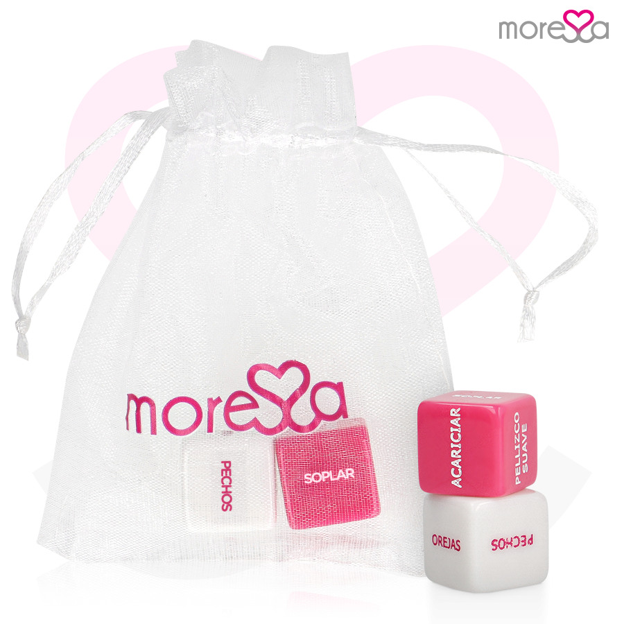 Dadi Erotici con Borsa in Raso Moressa — Gioco di Coppia