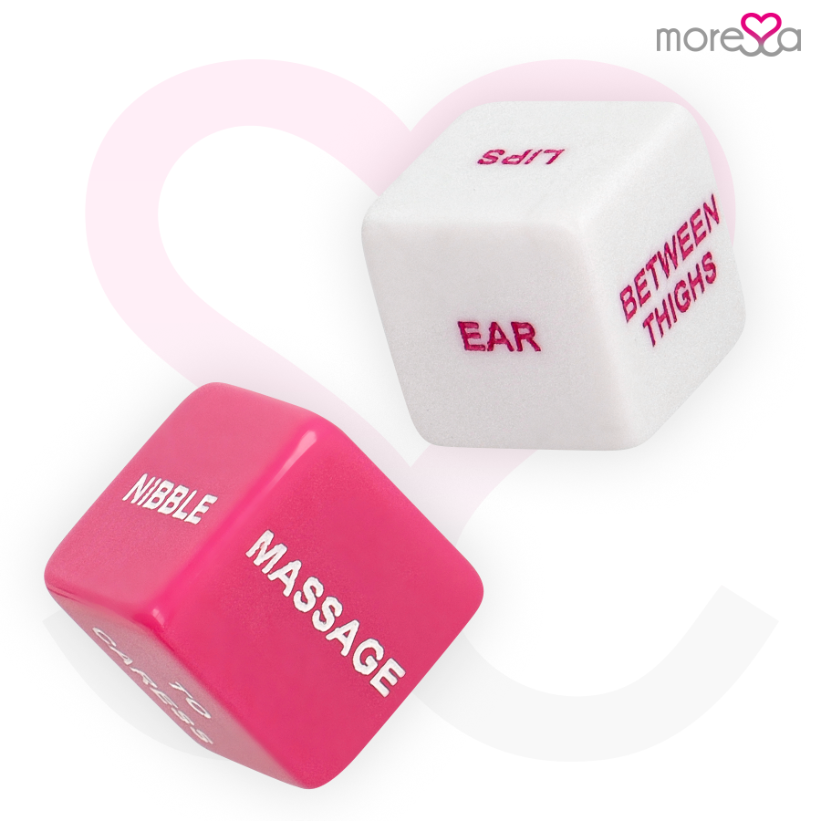 Dadi Erotici con Borsa in Raso Moressa — Gioco di Coppia
