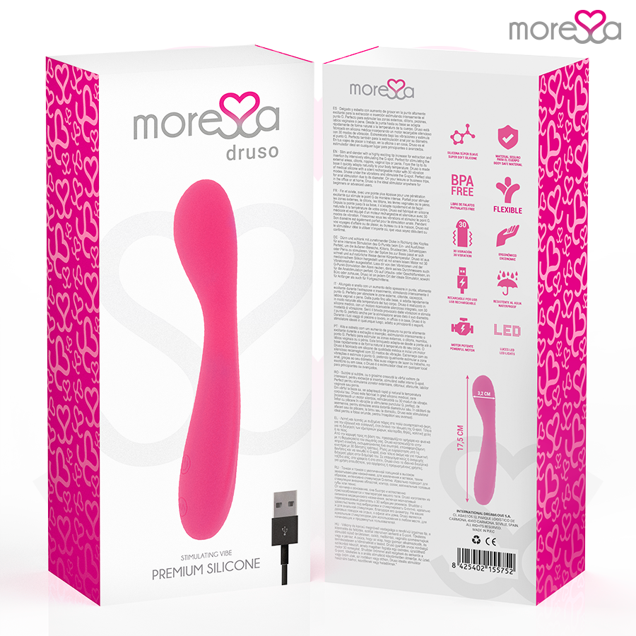 Vibratore Punto G Moressa Druso Premium — Silicone Ricaricabile
