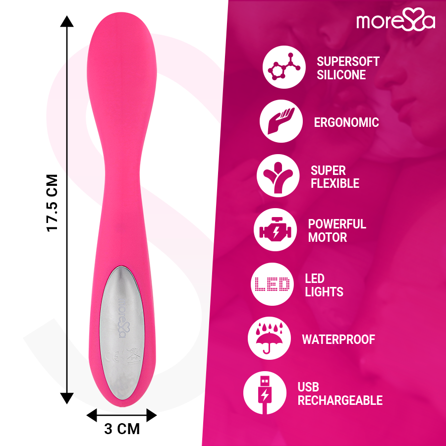 Vibratore Punto G Moressa Druso Premium — Silicone Ricaricabile