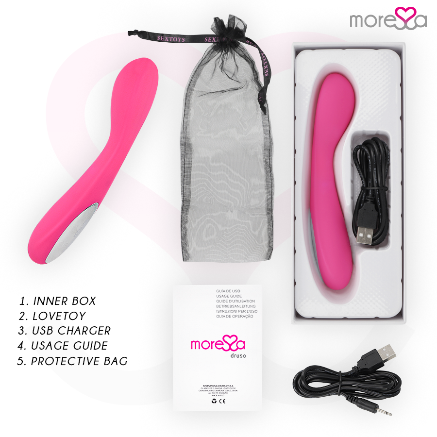 Vibratore Punto G Moressa Druso Premium — Silicone Ricaricabile
