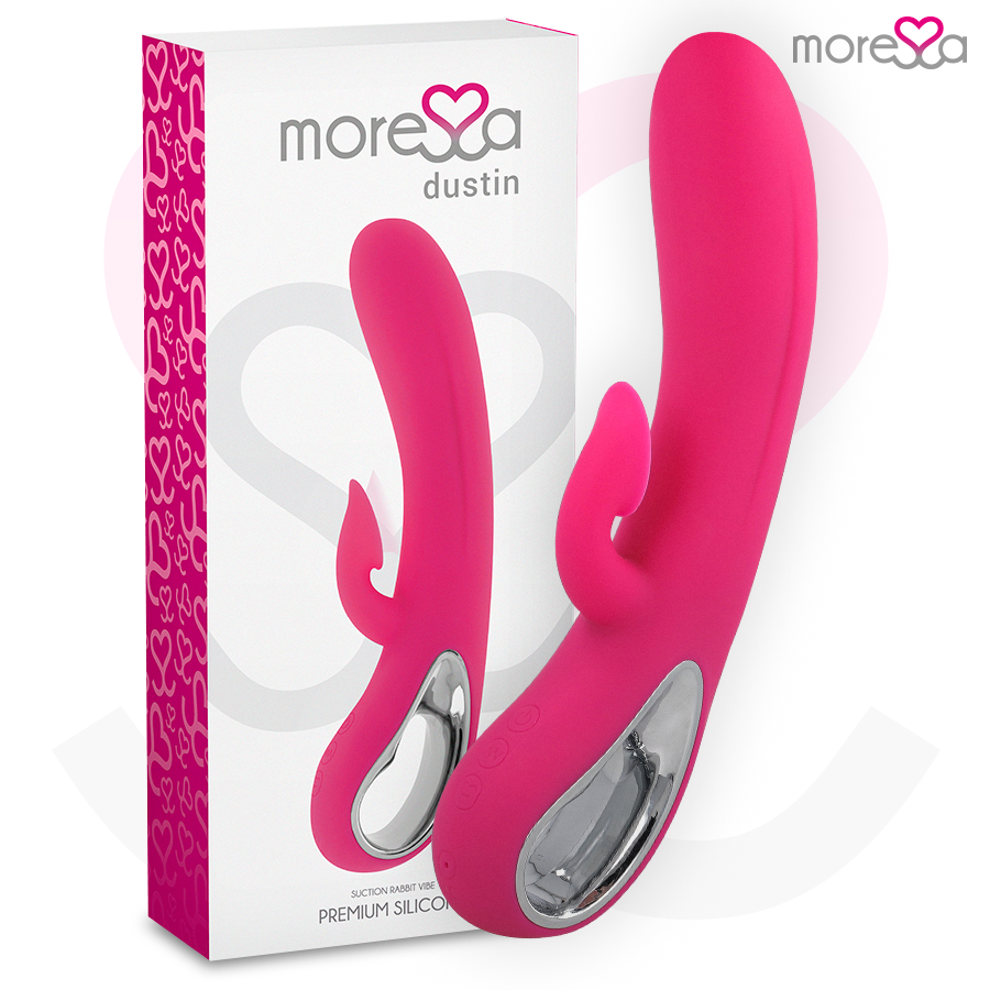 Vibratore Rabbit con Succhia Clitoride Moressa Dustin — Silicone