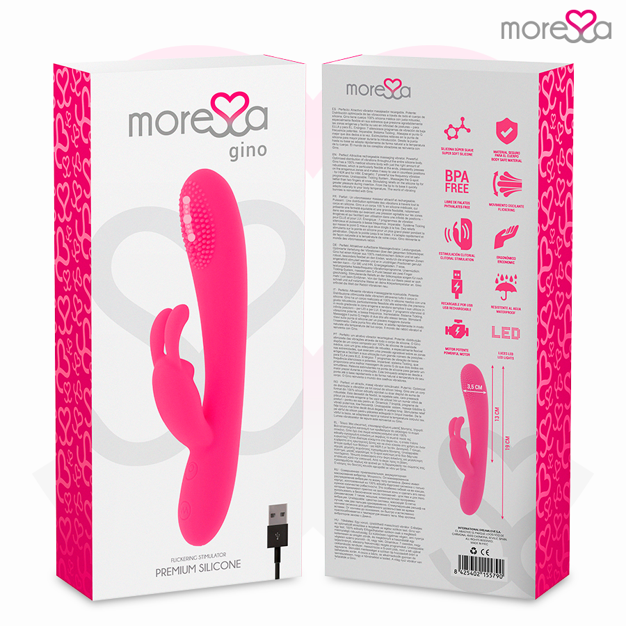 Vibratore Massaggiatore Ricaricabile Moressa Gino — Silicone