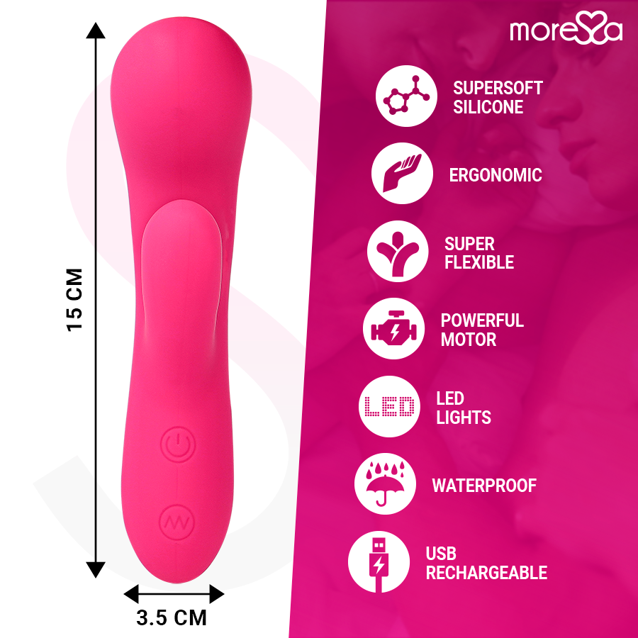 Vibratore Rabbit Punto G Moressa Jerry Premium — Silicone
