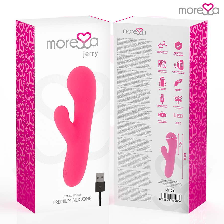 Vibratore Rabbit Punto G Moressa Jerry Premium — Silicone