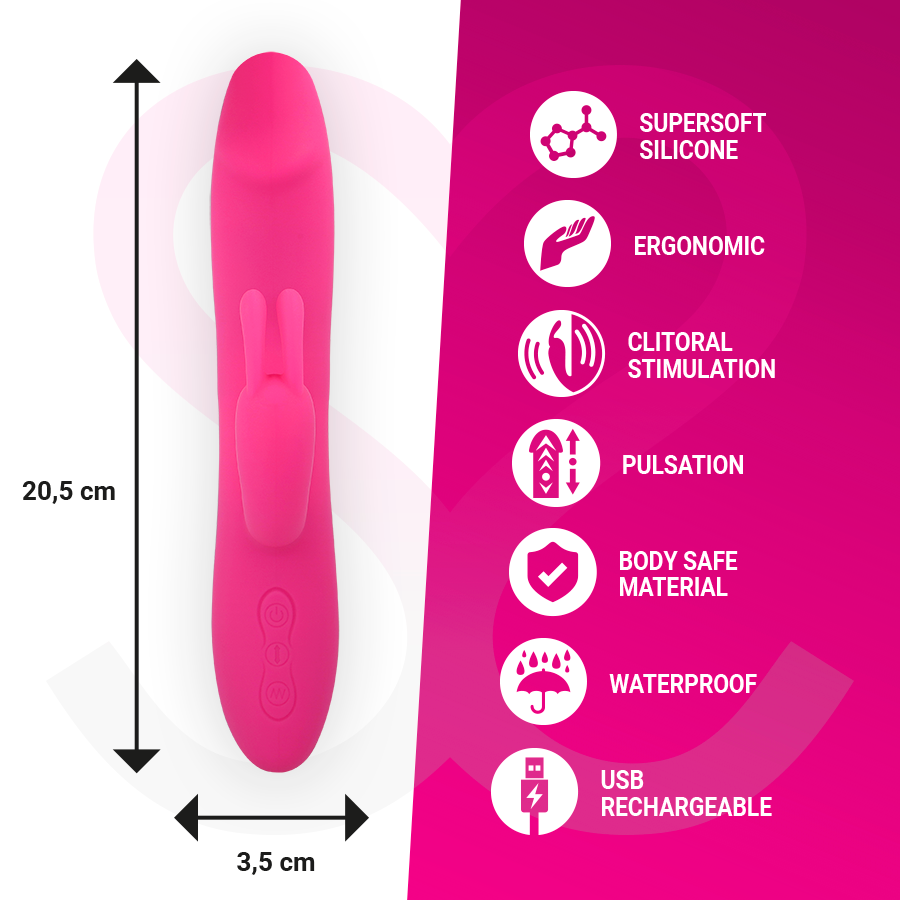 Vibratore Rabbit Clitoride Moressa Molly — Silicone Ricaricabile