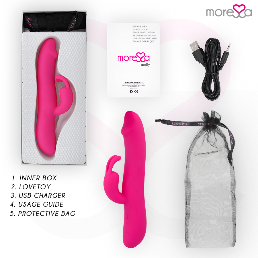 Vibratore Rabbit Clitoride Moressa Molly — Silicone Ricaricabile