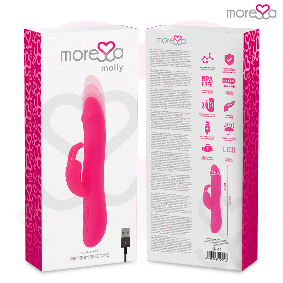 Vibratore Rabbit Clitoride Moressa Molly — Silicone Ricaricabile