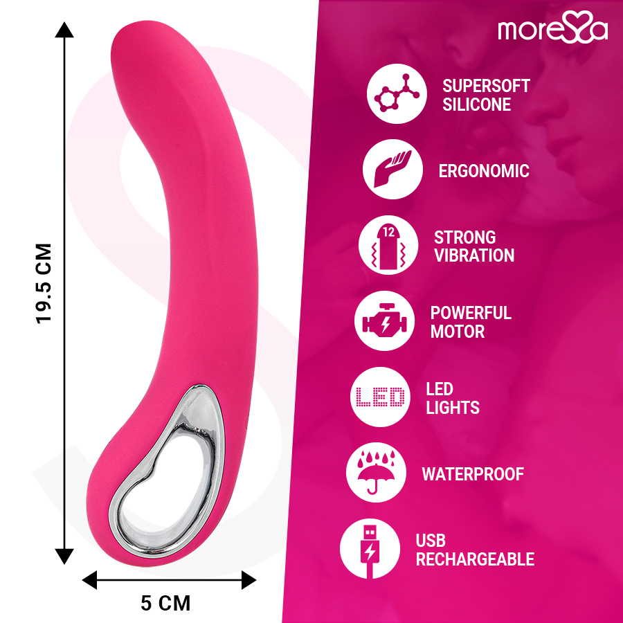 Vibratore Punto G Ricaricabile Moressa Nelson — Silicone