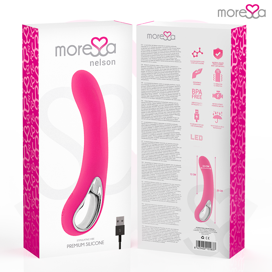 Vibratore Punto G Ricaricabile Moressa Nelson — Silicone