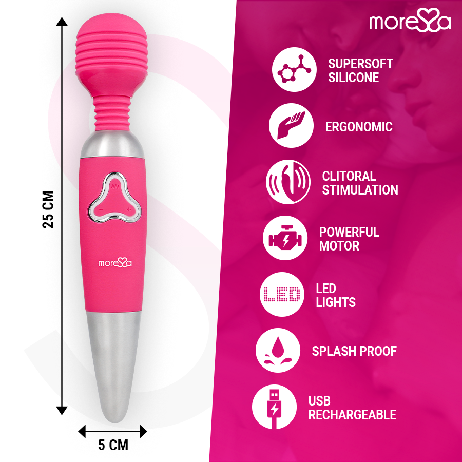 Vibratore Wand Ricaricabile Moressa Odilon — Silicone Premium