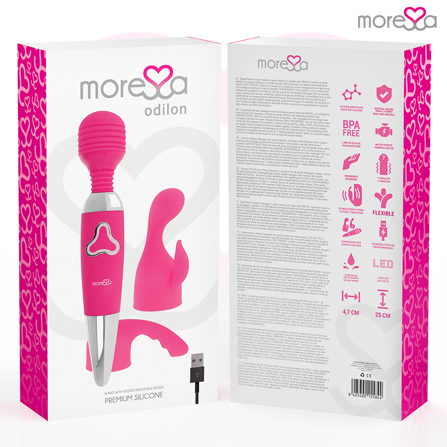 Vibratore Wand Ricaricabile Moressa Odilon — Silicone Premium