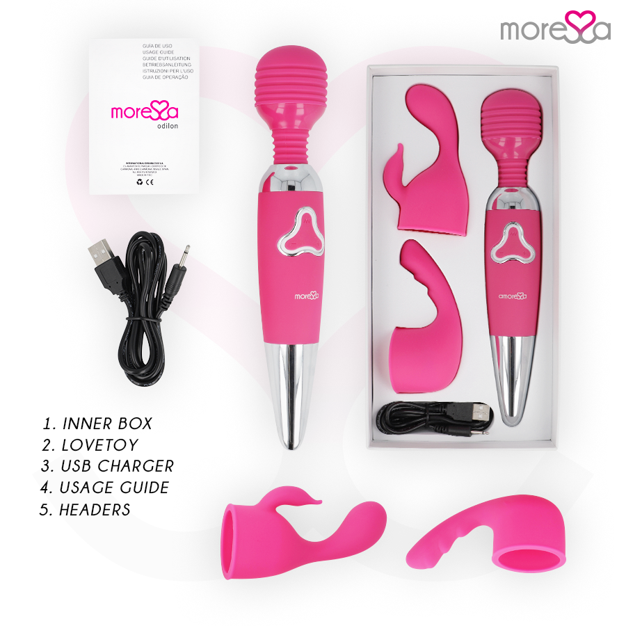 Vibratore Wand Ricaricabile Moressa Odilon — Silicone Premium