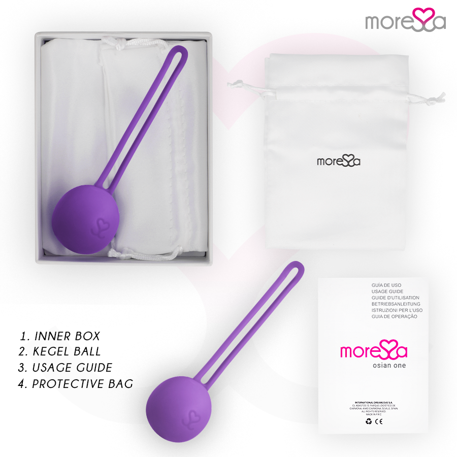 Pallina Cinese Pavimento Pelvico Moressa Osian One — Silicone, Lilla