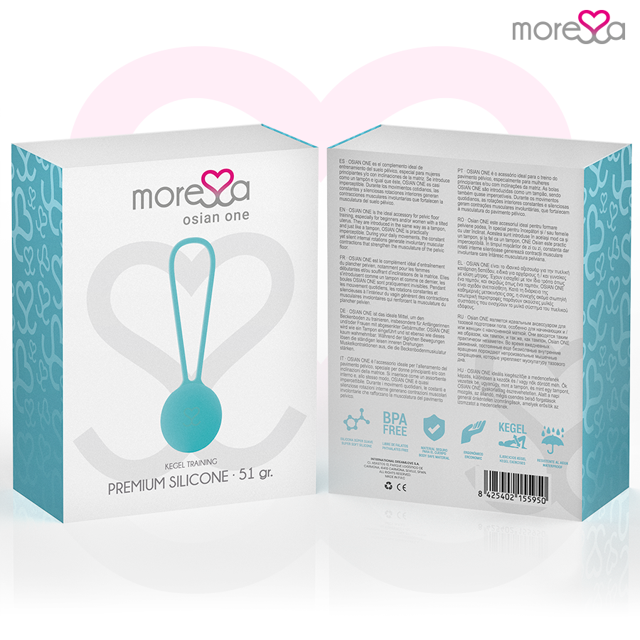 Pallina Cinese per Pavimento Pelvico Moressa Osian One — Turchese