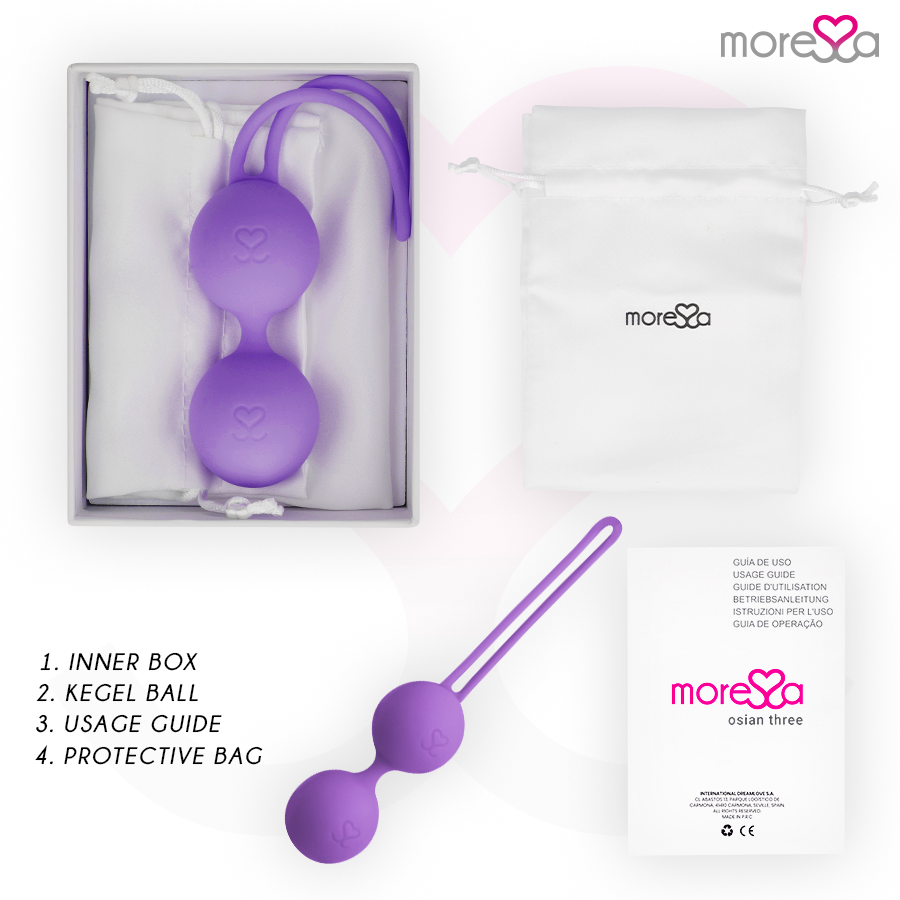 Palline Cinesi Kegel Moressa Osian Tre — Silicone, Lilla