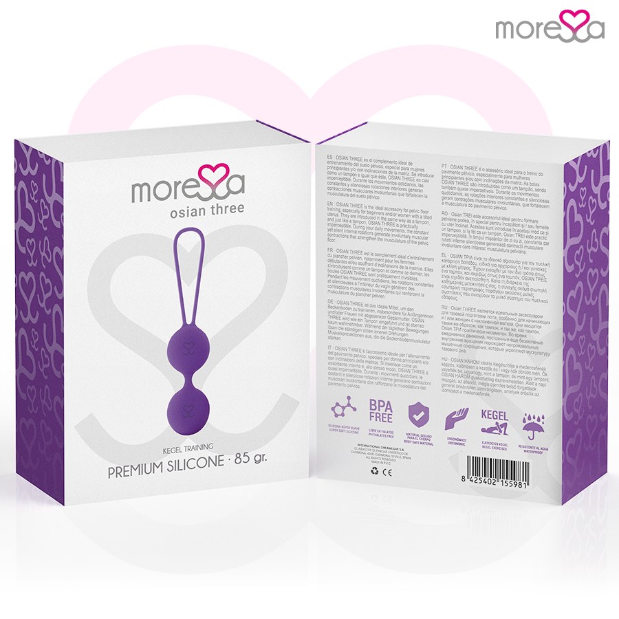 Palline Cinesi Kegel Moressa Osian Tre — Silicone, Lilla